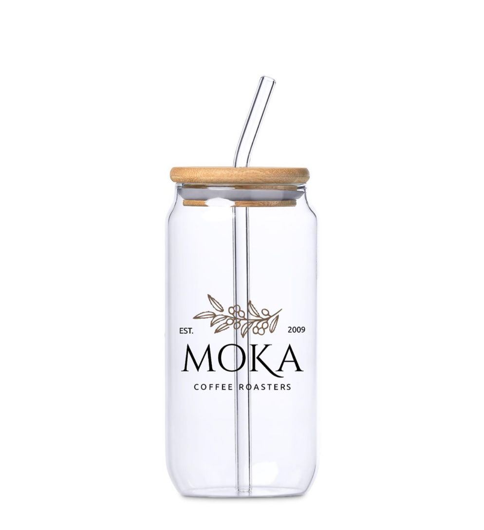 Okiyo Natsu Glass & Bamboo Tumbler & Straw - 500ml